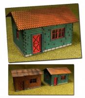 LS-004 Proses Laser-Cut Cottages Kit (2 cottages) HO/OO