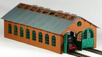 LS-014 Proses HO/OO Double Engine Loco Shed (Long) w/Interior Lighting