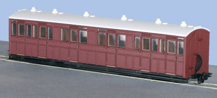 GR-400U Peco Composite Coach in Indian Red Unlettered livery