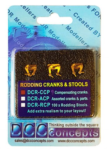 DCR-CCP.3 DCC Concepts Point Rodding Compensating Cranks (3) Pins (100) and Drill