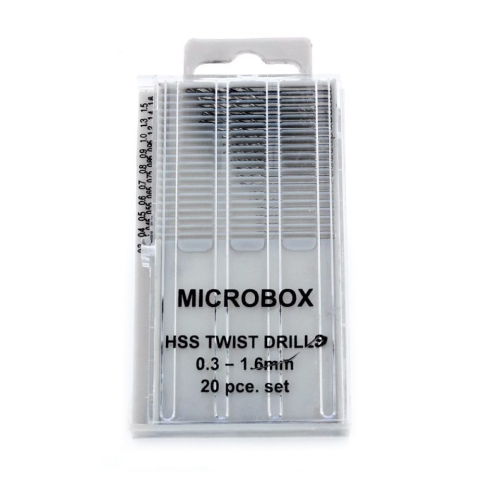 MM019 ModelMaker 20 Piece Microbox Drill Set (0.3-1.6mm)