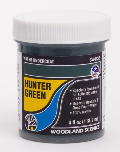 CW4532 Woodland Scenics Hunter Green Water Undercoat