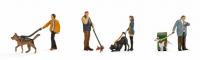 N15471 Noch Dog Walkers (4) Figure Set