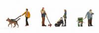 N36471 Noch Dog Walkers (4) Figure Set