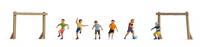 N36817 Noch Children Playing Football (6) Figure Set