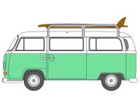 OD120VW007 Oxford Diecast VW Bay Window T2 Bus/Surfboards Birch