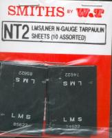 NT2 Smiths 2mm Tarpaulins Sheets (Pack of 5 Assorted) LMS / LNER 1923 - 1947