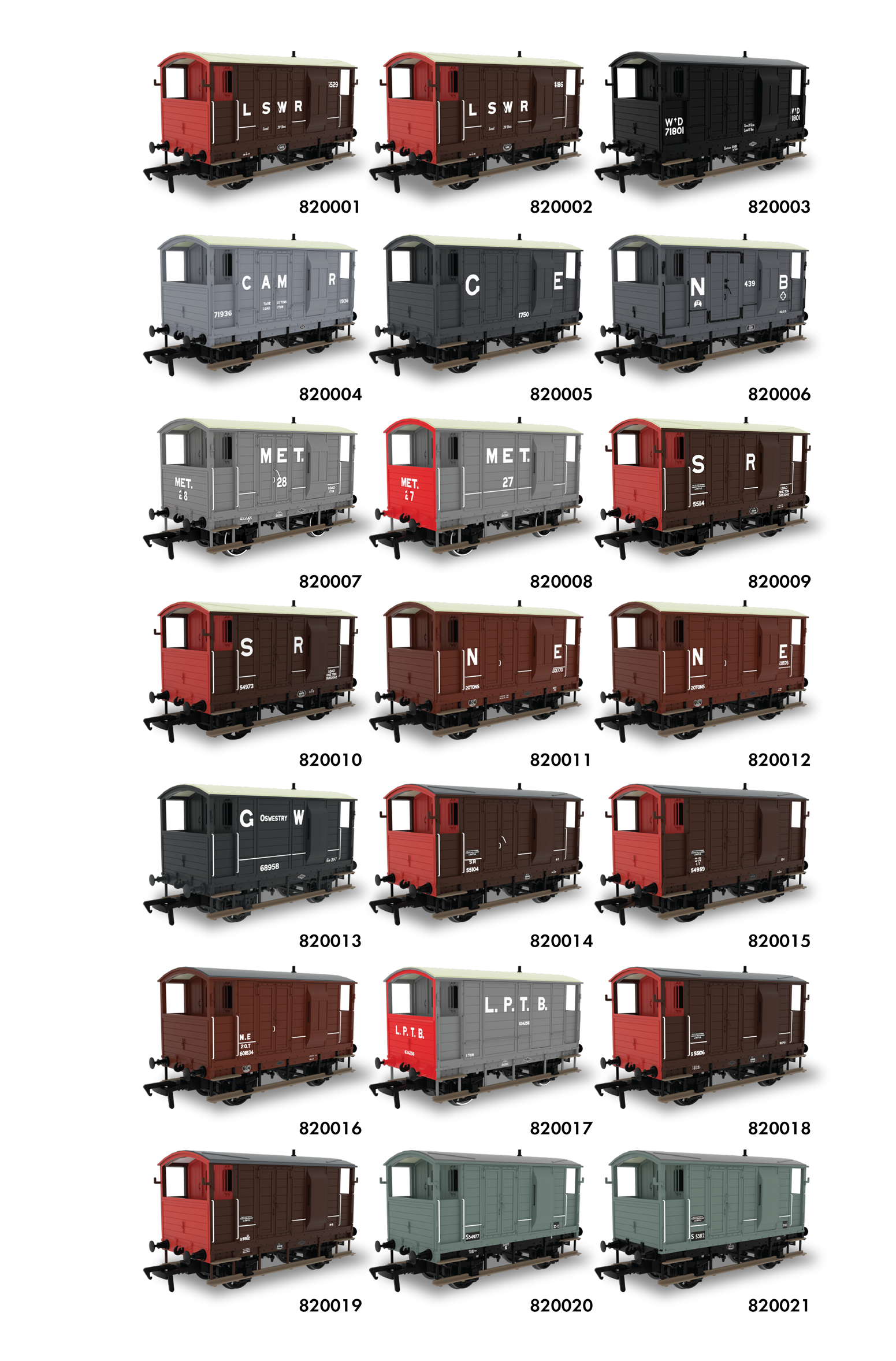 Rapido Trains LSWR / WD 20t Brake Van image
