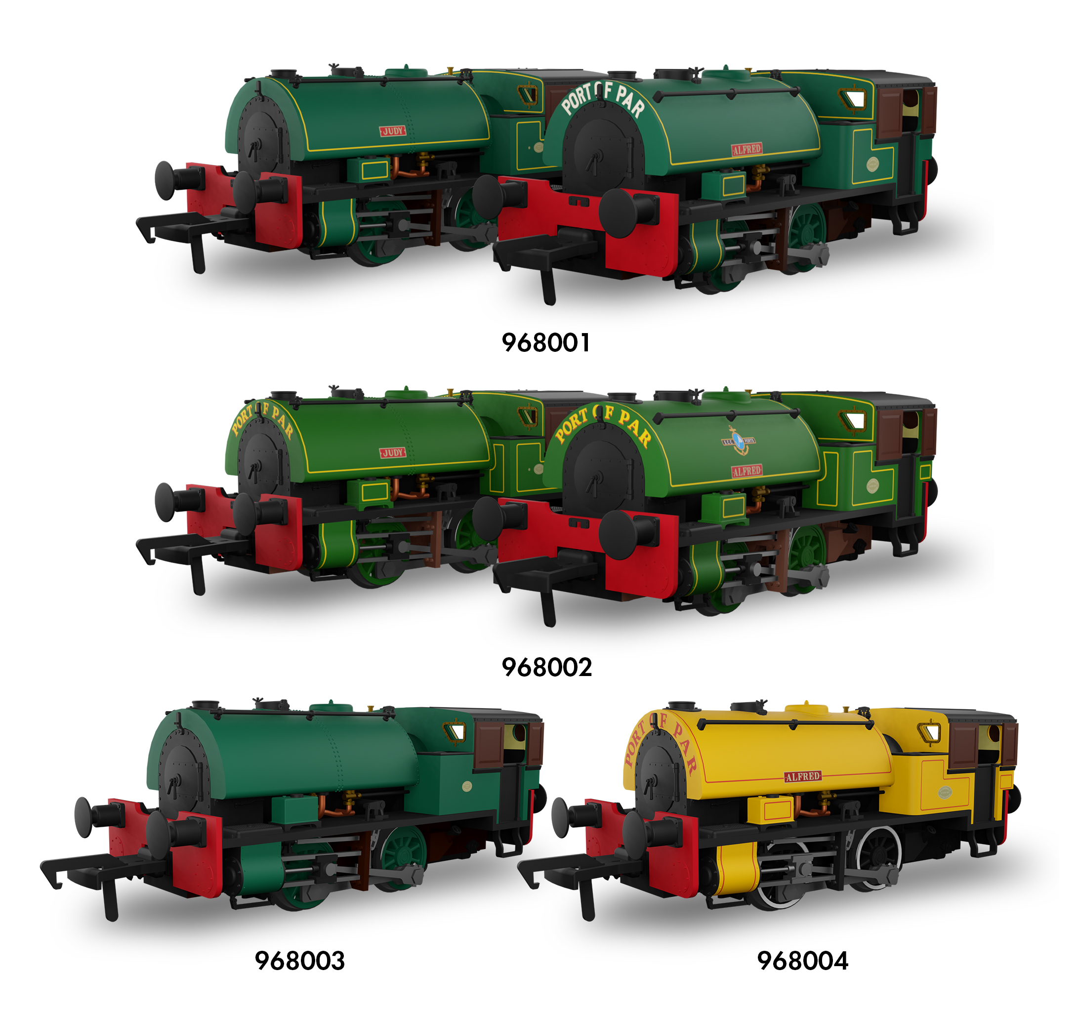 Rapido Trains Bagnall Port of Par ‘Twins’ 0-4-0ST