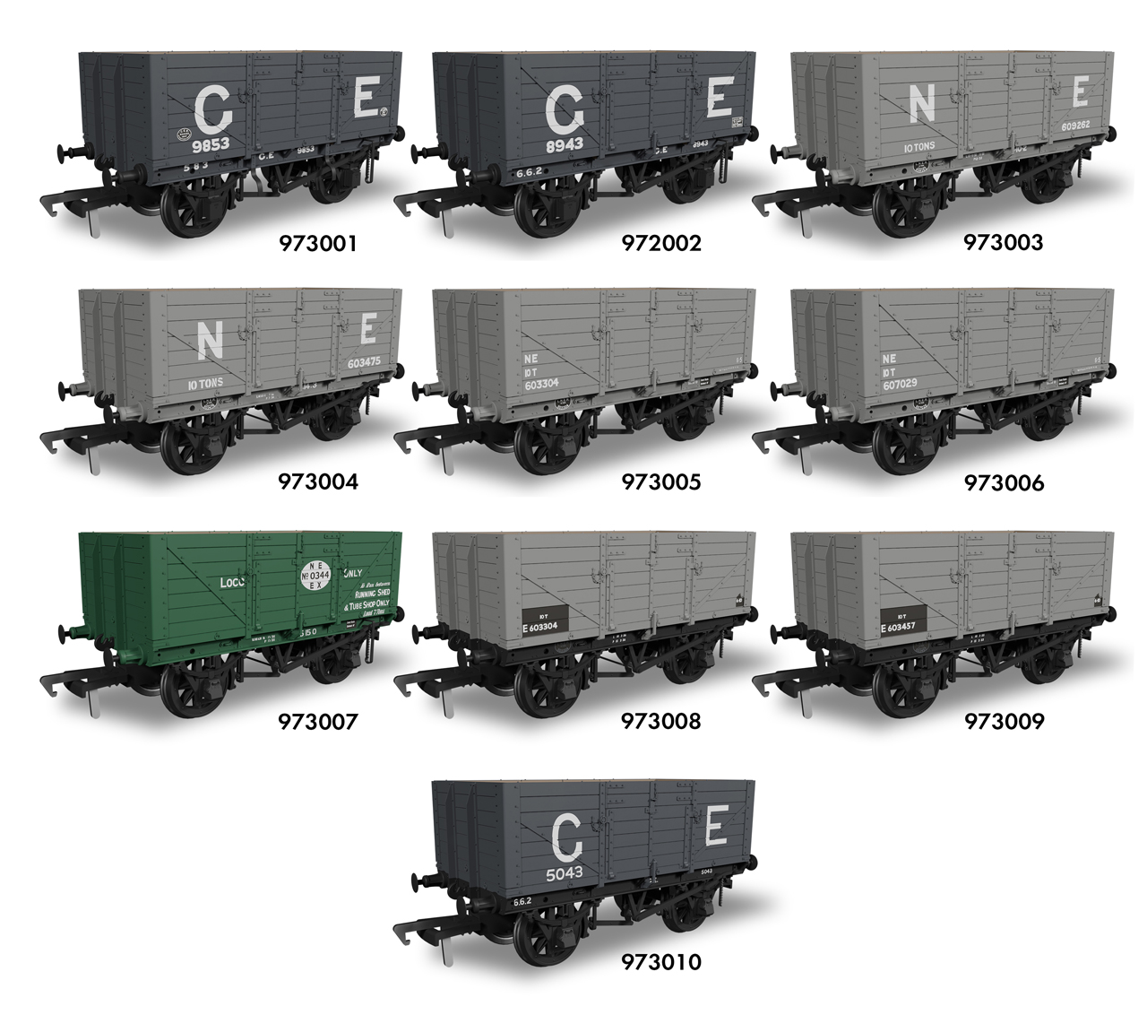 Rapido Trains UK OO Gauge ER D17 5 Plank open wagons image