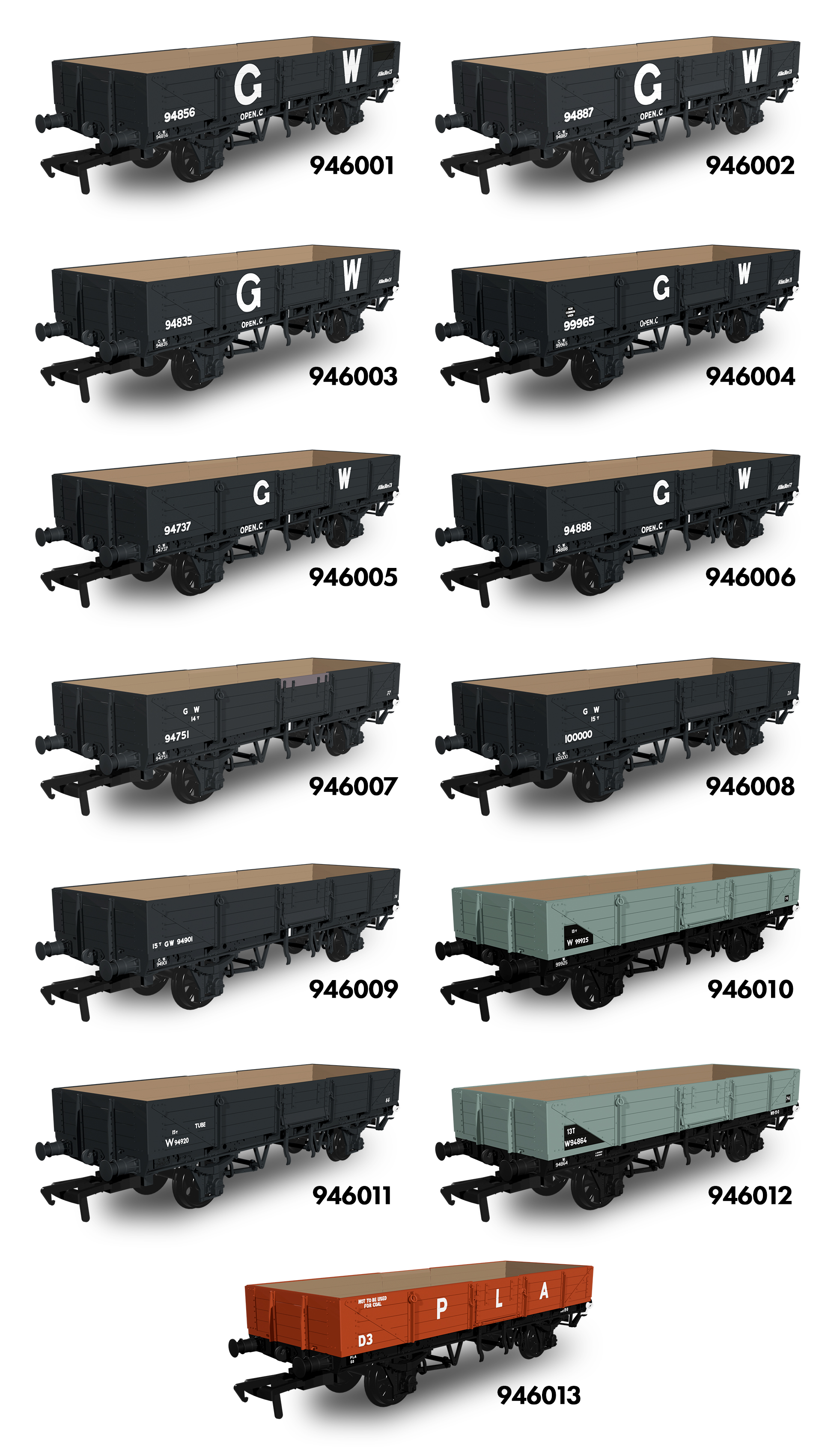 Rapido Trains UK OO Gauge GWR Dia. O19 Open C ‘Tube’ wagon image
