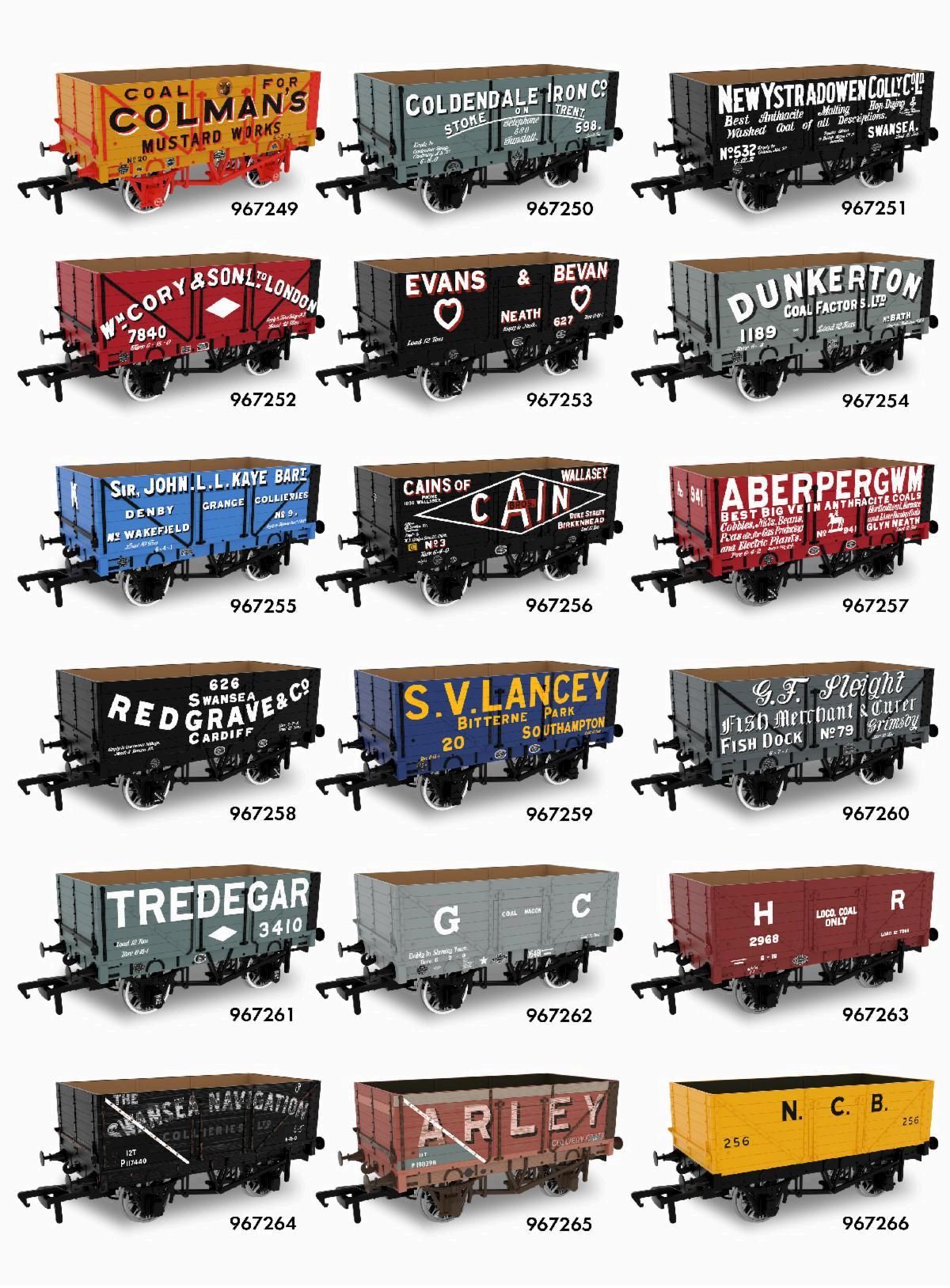 Rapido Trains UK RCH 1907 Private Owner 7 plank wagons image