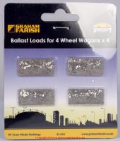 42-552 Graham Farish Scenecraft Ballast Loads for 4 Wheel Wagons (x4)