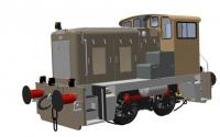 2870 Heljan Class 02 0-4-0 Diesel Locomotive in BR Green livery with wasp stripes - unnumbered