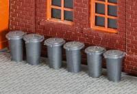 180905 Faller Rubbish Bins - Pack of 10 trash cans ready to place on your model railway
